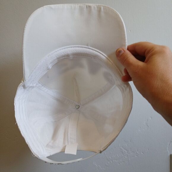 Texas Rhinestone Snapback Hat White With Silver Rhinestones Texas Lettering - Picture 9 of 9